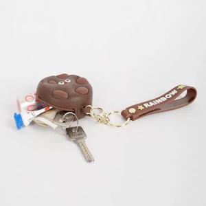 Cute Silicone Japanese Original Chocolate Cream Sandwich Biscuits eslite Food Keychain