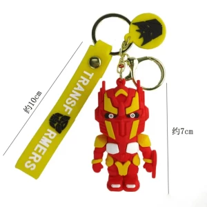 Custom anime robot pendant creative gift 3D Soft PVC keychain