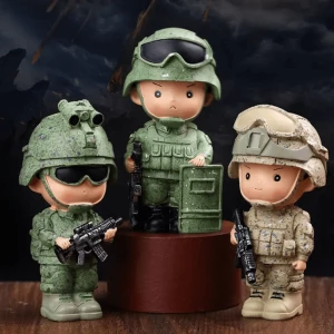 military Soldier Resin anime figure statues