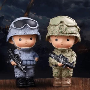 military Soldier Resin anime figure statues