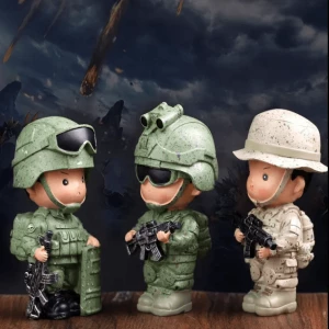 military Soldier Resin anime figure statues