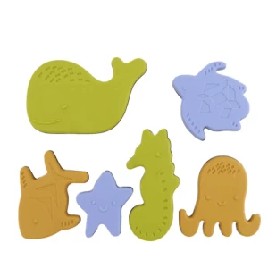 Orginal Design Montessori Educational Ocean Puzzle Silicone Ocean Animal Puzzle Toys Kids Montessori Toys Silicone Baby Toy