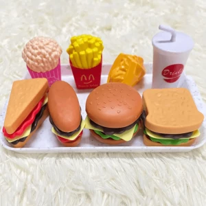 Silicone Baby Toy Push Pop Hamburger Shape Fidget Toy Silicone Squeeze Bubble Fidget Sensory Toys For Toddlers Kids