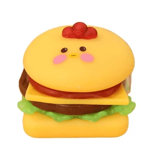 Silicone Baby Toy Push Pop Hamburger Shape Fidget Toy Silicone Squeeze Bubble Fidget Sensory Toys For Toddlers Kids