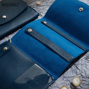 WEIMEI Portable PU Leather Jewelry Storage Bag Convenient Portable Ring Necklace Earrings Envelope Great Gift for Women