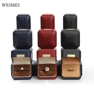 WEIMEI High-end Custom Logo Color Suede Velvet Pink Jewelry Gift Packaging Set Boxes for Fine Jewellery