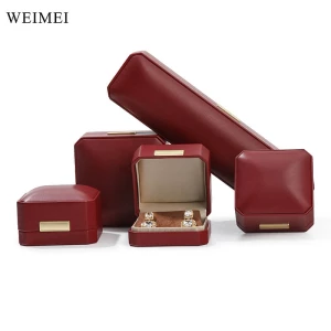 WEIMEI High-end Custom Logo Color Suede Velvet Pink Jewelry Gift Packaging Set Boxes for Fine Jewellery