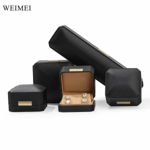 WEIMEI High-end Custom Logo Color Suede Velvet Pink Jewelry Gift Packaging Set Boxes for Fine Jewellery