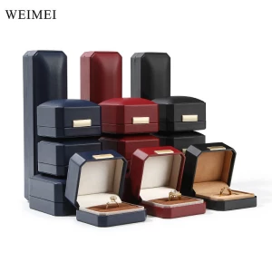 WEIMEI High-end Custom Logo Color Suede Velvet Pink Jewelry Gift Packaging Set Boxes for Fine Jewellery