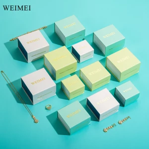 WEIMEI custom logo color paper jewellery box magnetic paper gift jewelry box Eco- friendly jewlery box packaging