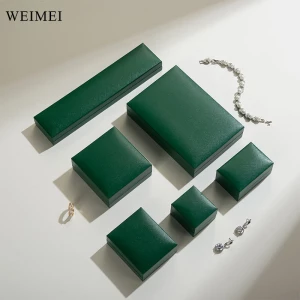 WWEIMEI high-end jewelry box Caja de joyeria white jewelry packaging box leatherette jewelry boxes with logo