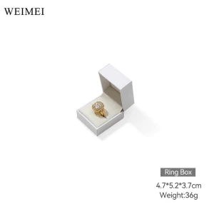 WWEIMEI high-end jewelry box Caja de joyeria white jewelry packaging box leatherette jewelry boxes with logo