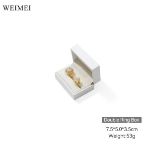 WWEIMEI high-end jewelry box Caja de joyeria white jewelry packaging box leatherette jewelry boxes with logo