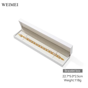 WWEIMEI high-end jewelry box Caja de joyeria white jewelry packaging box leatherette jewelry boxes with logo