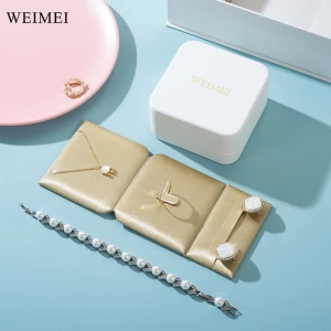 WEIMEI OEM White Jewelry Packaging Set Box Necklace Earring Ring Jewelry Gift Box Packaging Boxes