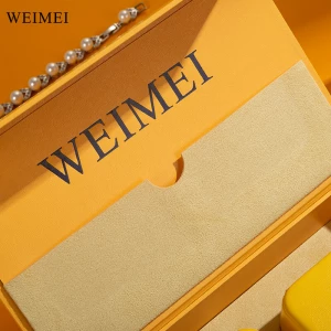 WEIMEI Luxury Two-Piece Set Jewelry Gift Box Set, High-End Wedding Ring Packaging Elegant Yellow and Purple WEIMEI Boxes