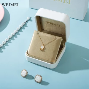 WEIMEI OEM White Jewelry Packaging Set Box Necklace Earring Ring Jewelry Gift Box Packaging Boxes