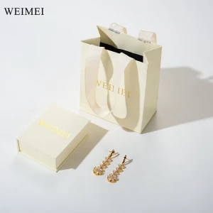 WEIMEI customize recyclable fashion jewelry Paper jewelry set Packaging Gift box Necklace ring earrings box