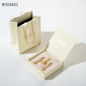 WEIMEI customize recyclable fashion jewelry Paper jewelry set Packaging Gift box Necklace ring earrings box