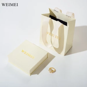 WEIMEI customize recyclable fashion jewelry Paper jewelry set Packaging Gift box Necklace ring earrings box