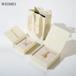 WEIMEI customize recyclable fashion jewelry Paper jewelry set Packaging Gift box Necklace ring earrings box