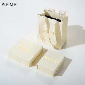 WEIMEI customize recyclable fashion jewelry Paper jewelry set Packaging Gift box Necklace ring earrings box