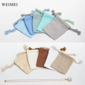 WEIMEI Jewelry Display Box With Pouch Bracelets Pouch Small Cotton Bags Jewelry Bag Pouch Gift Jewelry Package