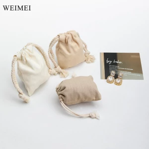 WEIMEI Jewelry Display Box With Pouch Bracelets Pouch Small Cotton Bags Jewelry Bag Pouch Gift Jewelry Package