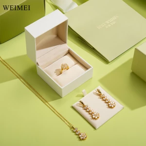 WEIMEI Luxury Custom Logo Paper Jewellery Gift Boxes Ring Earrings Necklace Bracelet Jewelry Packaging Box With paper bag