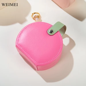 WEIMEI High-Capacity Pu Leather Portable Travel Leather Jewelry Organizer Display Boxes for Necklaces Rings Earrings Storage