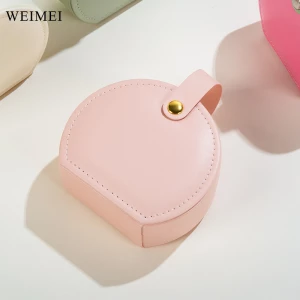 WEIMEI High-Capacity Pu Leather Portable Travel Leather Jewelry Organizer Display Boxes for Necklaces Rings Earrings Storage