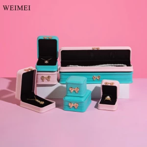 WEIMEI Custom Ring Pendant Gift Boxes Wholesale Luxury Small Necklace Jewelry Box Packaging