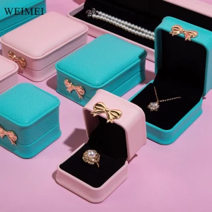 WEIMEI Custom Ring Pendant Gift Boxes Wholesale Luxury Small Necklace Jewelry Box Packaging