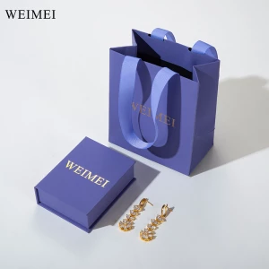 WEIMEI Wholesale Custom logo Jewelry Gift Box Magnetic Earrings Ring Jewelry box Necklace jewelry box