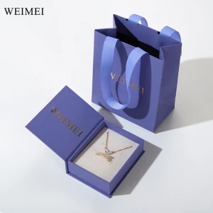 WEIMEI Wholesale Custom logo Jewelry Gift Box Magnetic Earrings Ring Jewelry box Necklace jewelry box