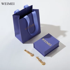 WEIMEI Wholesale Custom logo Jewelry Gift Box Magnetic Earrings Ring Jewelry box Necklace jewelry box