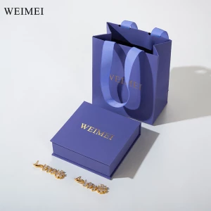 WEIMEI Wholesale Custom logo Jewelry Gift Box Magnetic Earrings Ring Jewelry box Necklace jewelry box