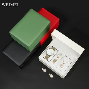 WEIMEI Luxury Leather Customize Jewelry Premium Watch Packaging box for watch jewelry set gift