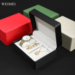 WEIMEI Luxury Leather Customize Jewelry Premium Watch Packaging box for watch jewelry set gift