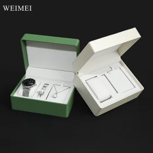 WEIMEI Luxury Leather Customize Jewelry Premium Watch Packaging box for watch jewelry set gift