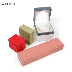 WEIMEI Rectangular Jewelry Box with LED Light Velvet Storing Rings Bracelets Necklaces for Jewelry Display Gift Packaging