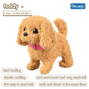 A 29cm large electric plush teddy dog toy kids gift Pet toys