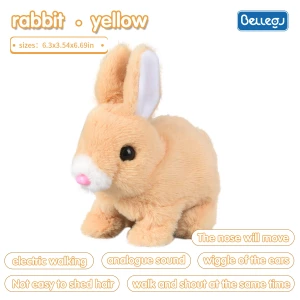 Robot Rabbit Toy Plush Electronic Rabbit Walking Jumping Cute Pet Running Shake Ears Electric Animal Toys For Kids Baby Gifts ,Easter Gift