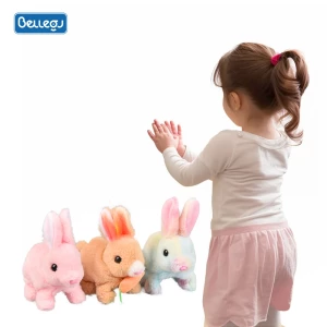 Robot Rabbit Toy Plush Electronic Rabbit Walking Jumping Cute Pet Running Shake Ears Electric Animal Toys For Kids Baby Gifts ,Easter Gift