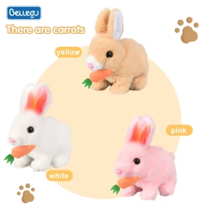 Robot Rabbit Toy Plush Electronic Rabbit Walking Jumping Cute Pet Running Shake Ears Electric Animal Toys For Kids Baby Gifts ,Easter Gift