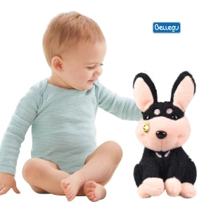 New design children's net red electric bee dog learns to talk and sing and bark rotating moving stuffed plush toys dolls