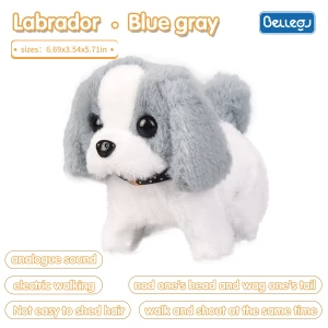 customizable New Cute Funny Kids Animal Electric Labrador Plush Toys Walking Barking Dog Electronic Plush Toys