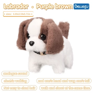 customizable New Cute Funny Kids Animal Electric Labrador Plush Toys Walking Barking Dog Electronic Plush Toys