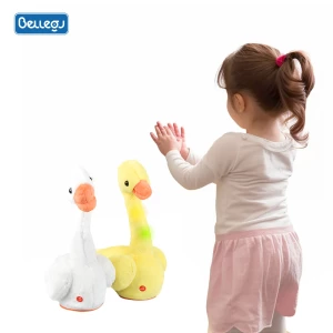 A Universal Walking Neck Shaking Talking Simulation Quacking Duck Battery Operated Plush Toy Pet Toys Animal Plush Toys