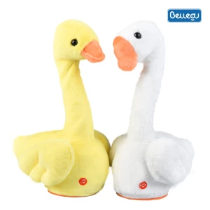 A Universal Walking Neck Shaking Talking Simulation Quacking Duck Battery Operated Plush Toy Pet Toys Animal Plush Toys